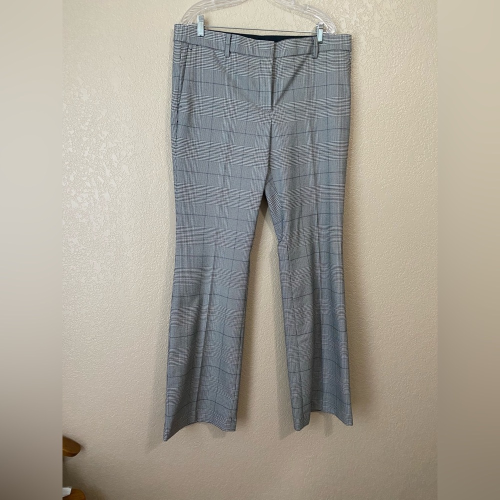 Ann Taylor Devin Fit Wide Leg Plaid Pants - 14 Tall 14T